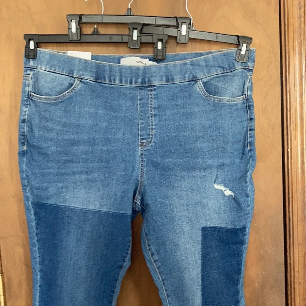 Sonoma jegging pull on with stretch faux patch print casual - Picture 5 of 17